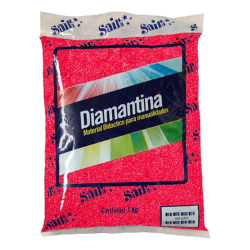 Diamantina Fina Saira 1 Kilo Color Fucsia Irisado