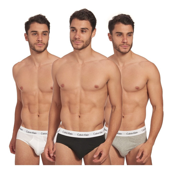 Calzón Hip Brief Calvin Klein Hombre Pack 3 