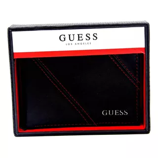 Cartera Guess Negra De Hombre Original 31go220103