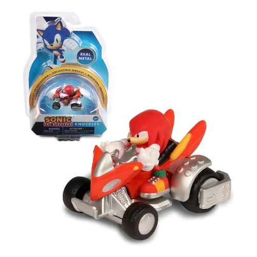 Sonic Sega All Stars Racing Knuckles Diecast Metal Replay Color Rojo