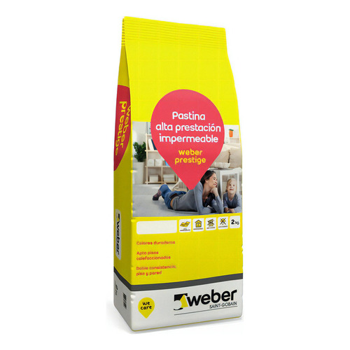 Pastina Weber Prestige Impermeable X 5kg Color Grafito