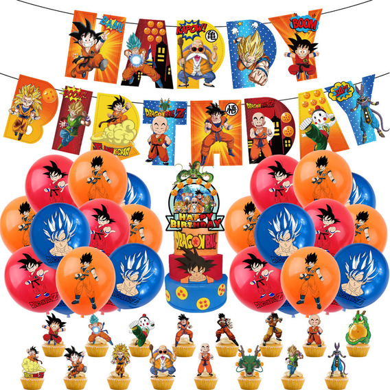 Globos De Cumpleaños Decoración Dragon Ball Fiesta