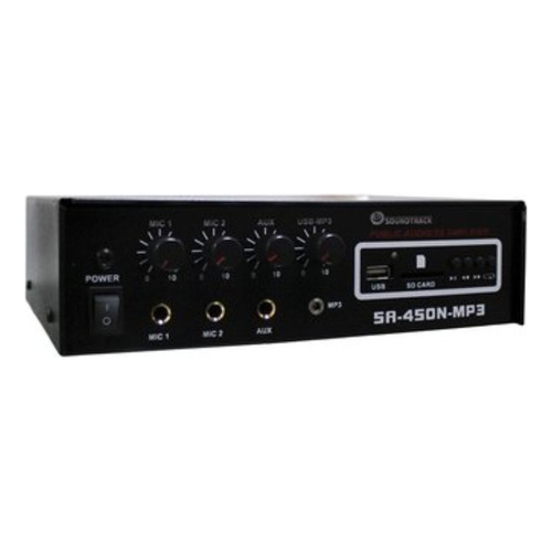 Amplificador Publidifusion Usb/sd Soundtrac Sa450mp3 Color Negro