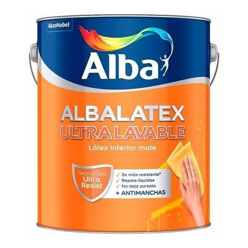 Alba Albalatex Ultralavable pintura latex interior blanco mate 1l
