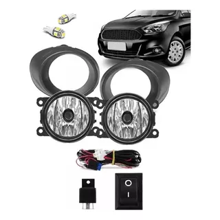 Kit Farol De Milha Ford Ka 2015 A 2019 Com Moldura + Brinde