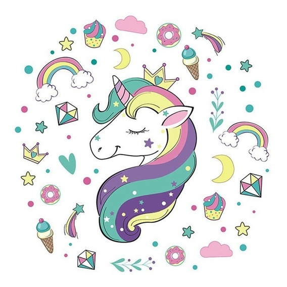 Vinilo Decorativo Infantil Unicornio Pared Niños Sticker