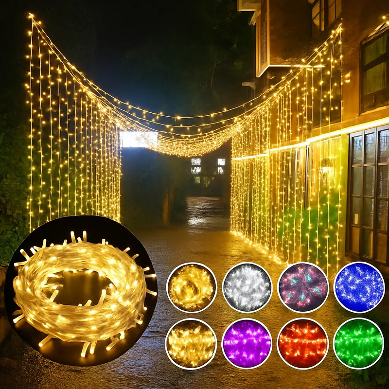 Pisca Pisca 100 Led 9m Natal Prova D'água 110/220v 8 Funções Pisca Pisca 100 Led 9m Natal Prova D'água 110/220v 8 Funções