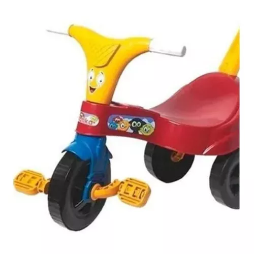 Motoca Infantil Triciclo Pedalar Menino Menina Cor Vermelho