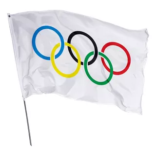 Bandeira Dupla Face Olimpíadas Jogos Olímpicos 1,45m X 1,0m Cor