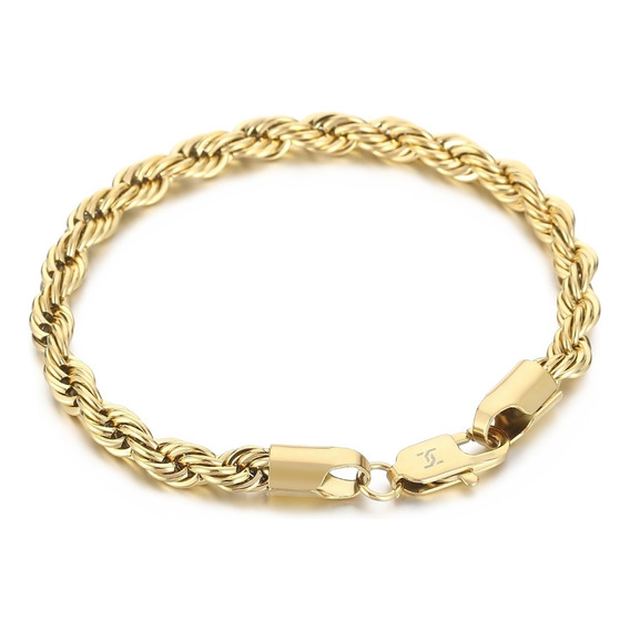 Pulsera Torzal 21 Cm X 6 Mm Oro De 14 Kilates + Obsequio