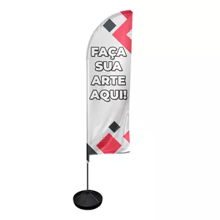 Windbanner Dupla Face Arte Grátis Fly Flag 3m Kit Completo 