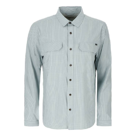 Camisa Manga Larga Rover Melange De Hombre Turquesa