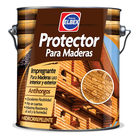 Protector De Madera Elbex 3.6 L Exterior Interior 8 Colores.