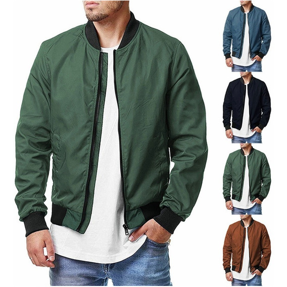 Chamarra Chaqueta Casual Rompeviento Bomber Cazadora Hombre