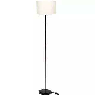 Lampara Pie Alto Velador + Pantalla Grande Luz Nordico