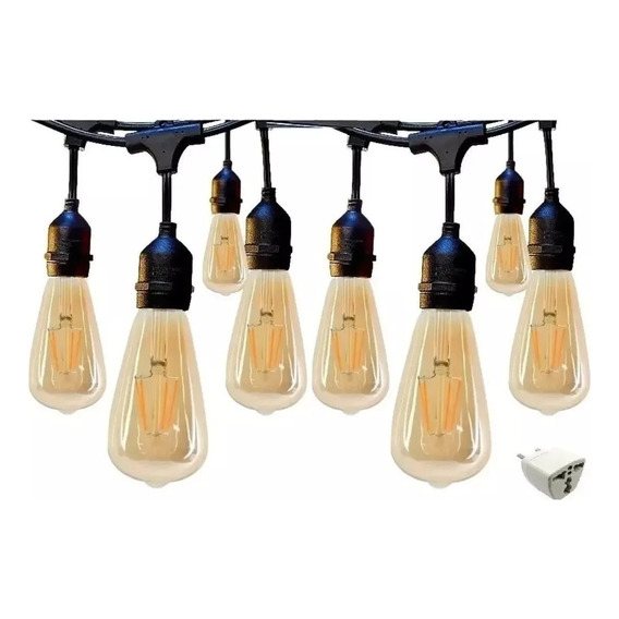 Guirnalda Luces Led Ampolletas E27 Incluidas 10m Decorativas