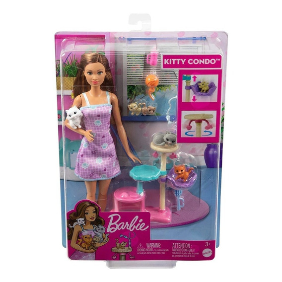 Barbie Set De Juego Con Muñeca Y Mascota Mattel    