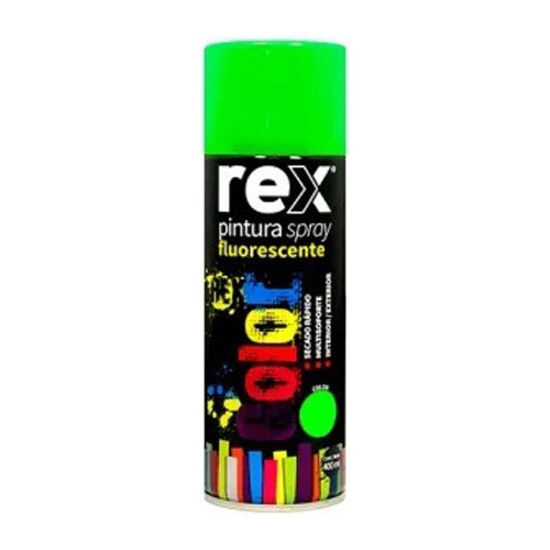Pintura Aerosol Spray Fluorescente Secado Rápido Rex Color Verde