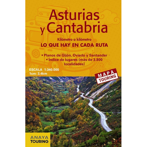 Mapa De Carreteras Asturias Y Cantabria (desplegable), Es...