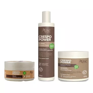 Apse Crespo Power Co Wash E Creme De Pentear E Máscara