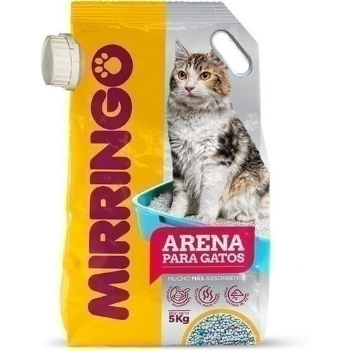 Arena para gatos aglomerante Mirringo 5Kg