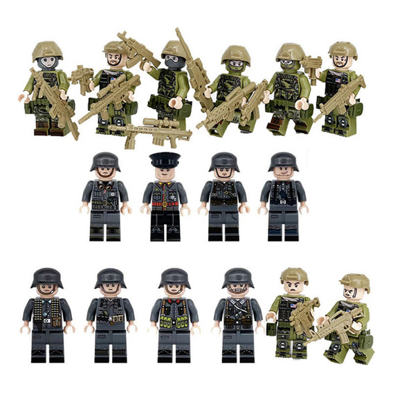 Minifiguras Militares Con Diseño De Soldado Juguete-guardian