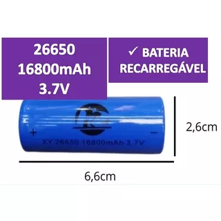 Kit 4 Bateria26650 3,7v 16800mah Li-ion - Recarregável