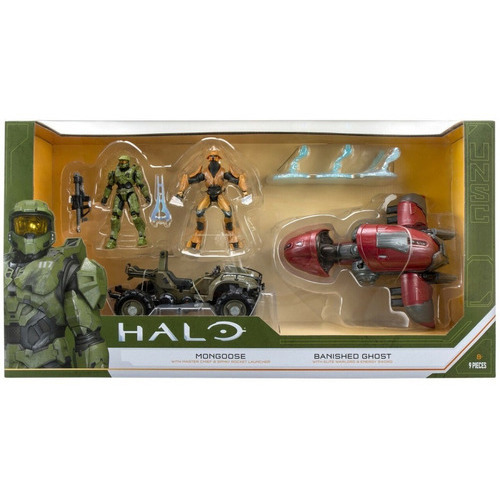 Set Halo Super Pack 2 Figuras Y 2 Vehiculos Master Chief
