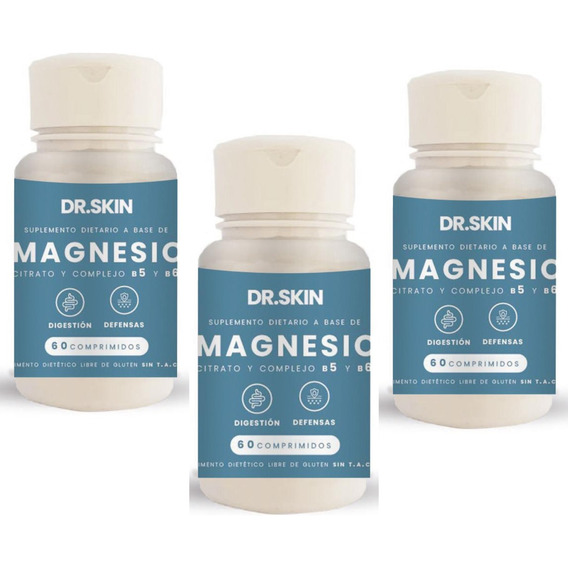 Combo Citrato De Magnesio Dr Skin X180 Comps