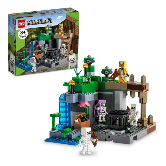 Kit Lego Minecraft La Mazmorra Del Esqueleto 21189 +8 Años Cantidad de piezas 364