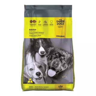 Alimento Three Dogs Premium Adultos Razas Med/gdes 20kg