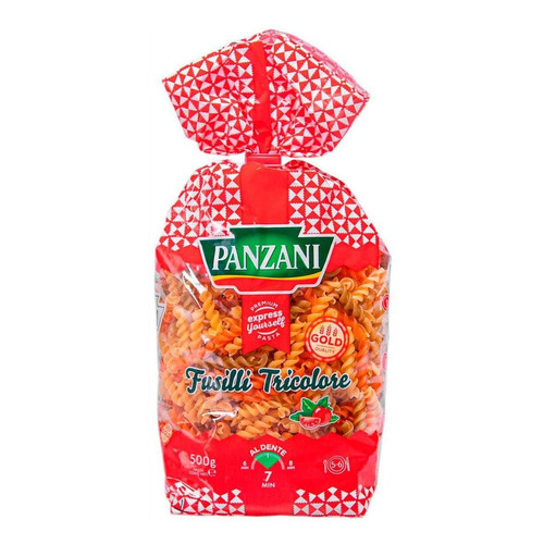 Pasta Panzani Fusilli 3 Colores 500g