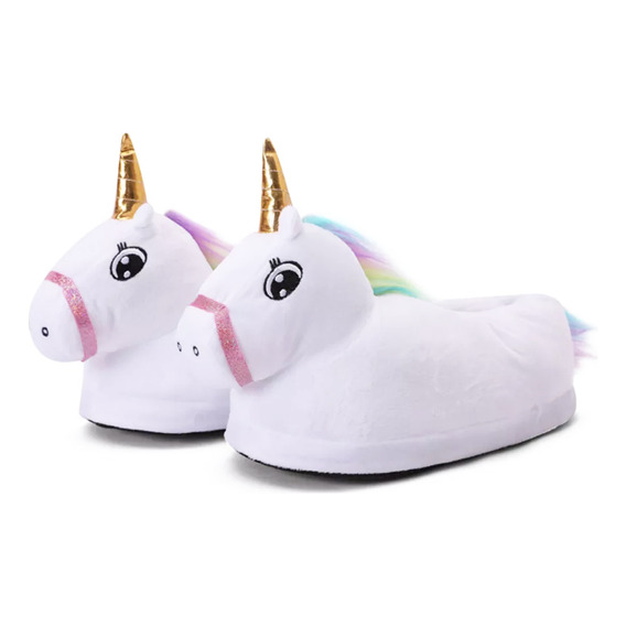 Pantuflas Unicornio Suaves Y Calentitas Para Niños Y Adultos