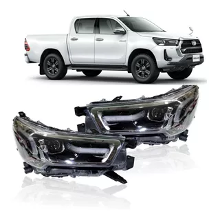 Par Farol Toyota Hilux 2021 Full Led Original Koito Completo