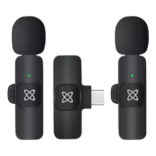 Microfono Para Periodista 2 Mic Celular Usb Tipo C Megan Tech