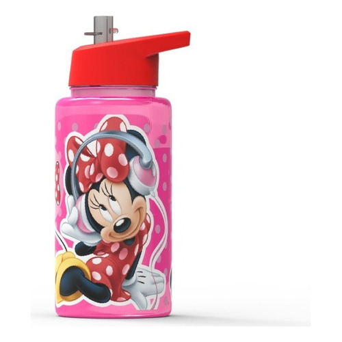 Botella Tapa Straw Top Disney Minnie Mickey Cars Princesas