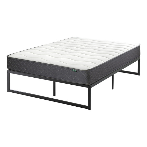 Cama Abel Zinus 2 Plazas Color Negro