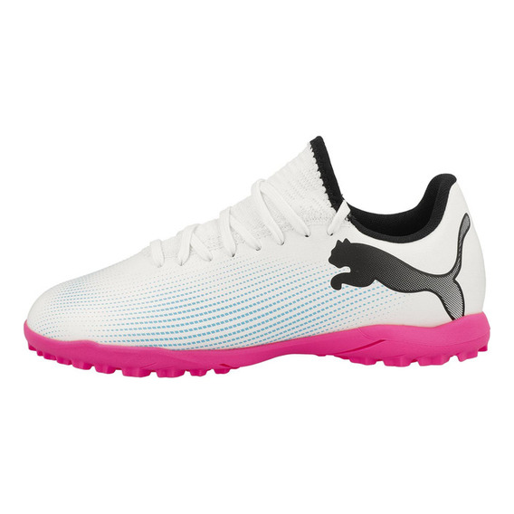 Zapato De Futbol Puma Future 7 Play Tt Jr Blanco Joven