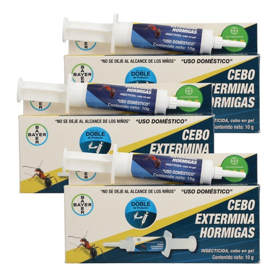 Veneno Para Hormigas En Gel Jeringa 10 G Bayer (3 Pzs)