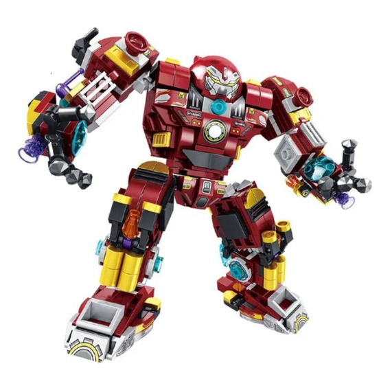 Juego De Bloques Didactico Armable Robot Iron Man