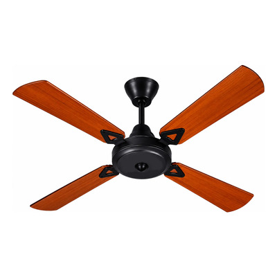 Ventilador De Techo Negro 4 Palas De Madera Garantía Tg 1.2 M Negro Cedro Madera 5