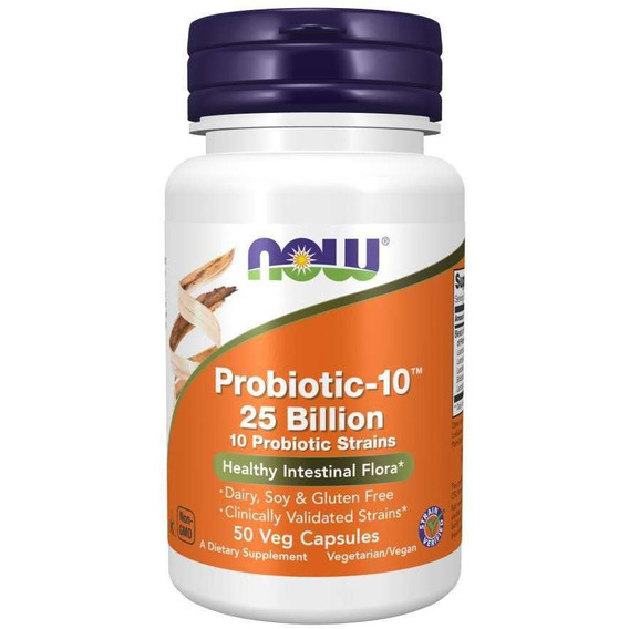 Probioticos Now Probiotic-10 25 Mil Millones 50ct Veg