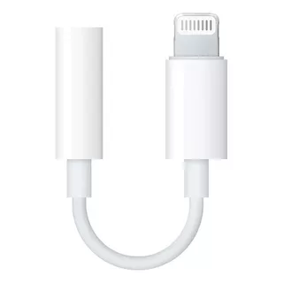 Cable Adaptador Lightning Jack Auriculares Compatible iPhone Color Blanco