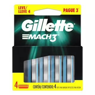 Carga Para Lâmina De Barbear Gillette Mach3 4 U