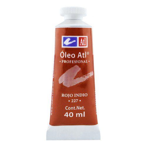 Oleo Atl T-14 Tubo De 40 Ml Color A Escoger Pintura Color 227 Rojo Indio