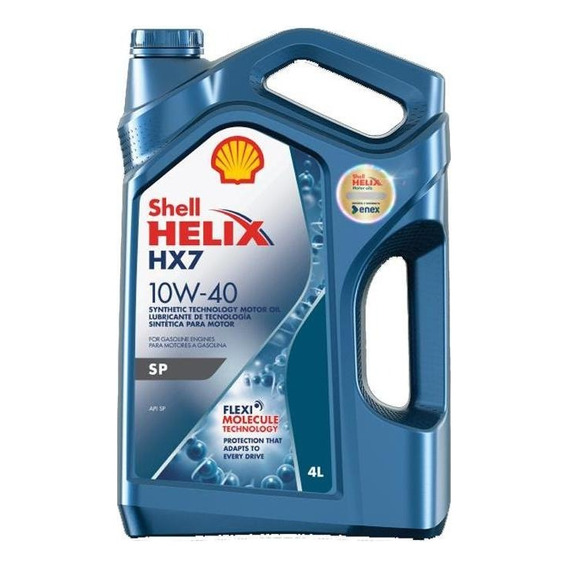 Aceite 10w40 Hx7 Shell Semisintetic Diesel/nafta X 4 L.- Tyt