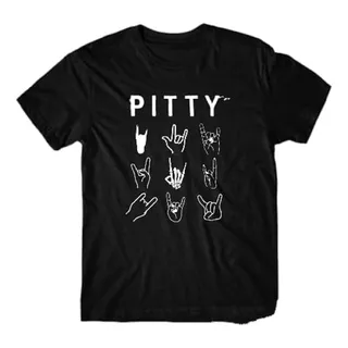 Camiseta Pitty Mão Rock - Camisa Trecho Musica Rock Show