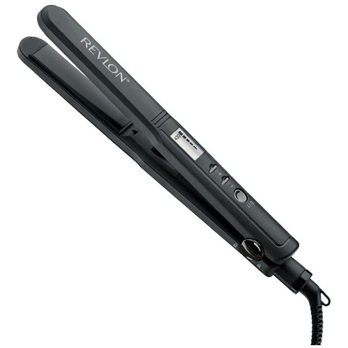 Plancha de cabello Revlon Perfect Heat Straight 3X Ceramic 1" Digital Flat Iron RVST2082 negra 110V