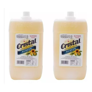 Caja Aceite Cristal Comestible 2 Galones De 5 Litros C/u