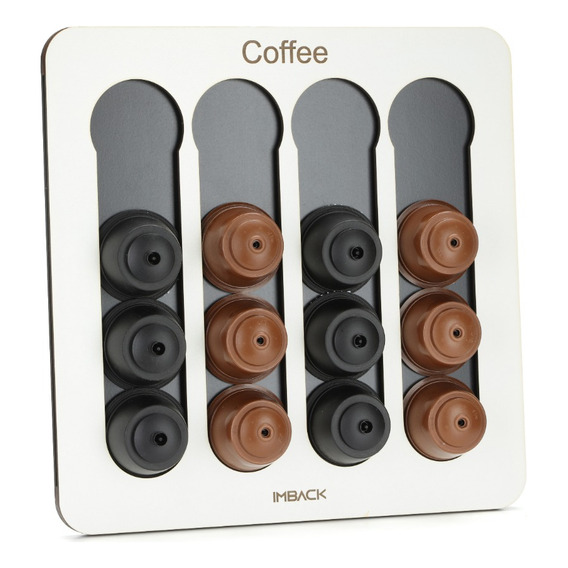 Porta Cápsulas Organizador De Pared Para Dolce Gusto Café Color Blanco y negro